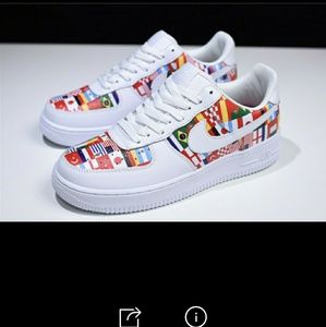 Air Force 1... International flags design graffiti